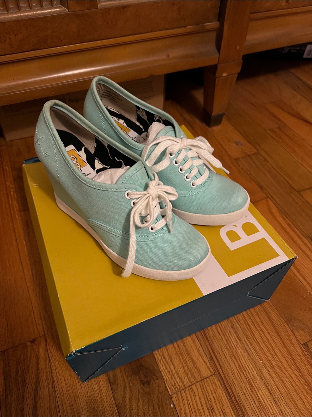 BC Footwear Mint Green Canvas Platform Sneakers